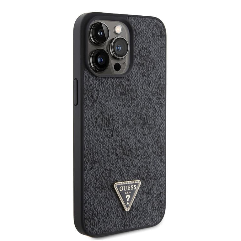Guess iPhone 15 Pro Max Hardcase - 4G Driehoek - Strass