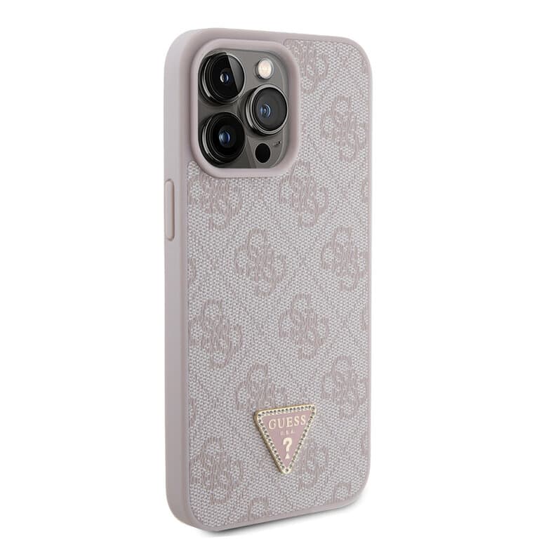 Guess iPhone 15 Pro Max Hardcase - 4G Driehoek - Strass