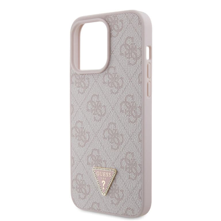 Guess iPhone 15 Pro Max Hardcase - 4G Driehoek - Strass