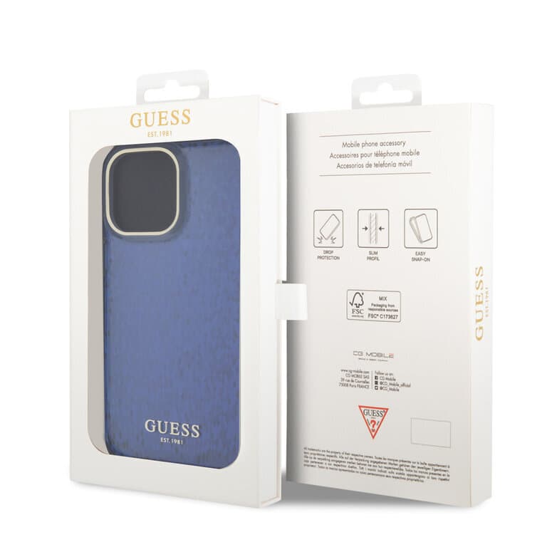 Guess iPhone 15 Pro Max Hardcase - Gefacetteerde spiegel
