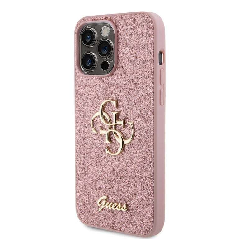 Guess iPhone 15 Pro Max TPU Hardcase - Groot 4G - Vaste Glitter