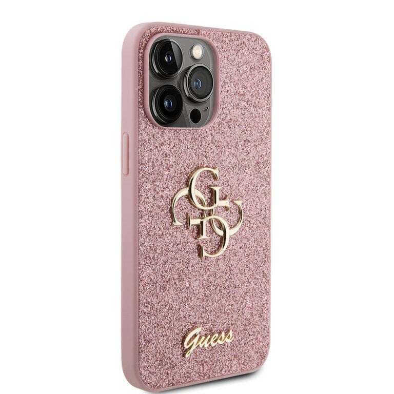 Guess iPhone 15 Pro Max TPU Hardcase - Groot 4G - Vaste Glitter