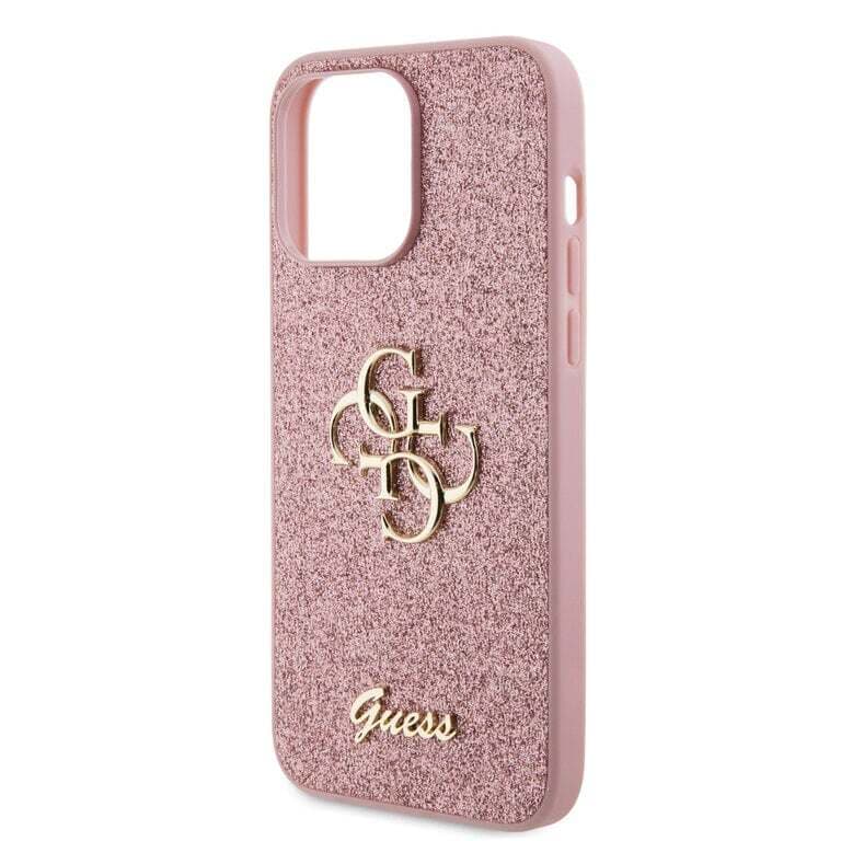 Guess iPhone 15 Pro Max TPU Hardcase - Groot 4G - Vaste Glitter
