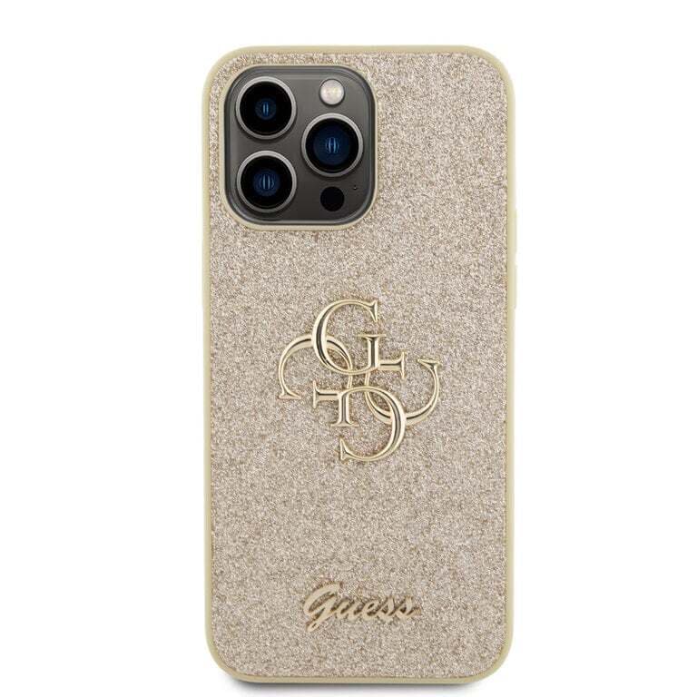 Guess iPhone 15 Pro Max TPU Hardcase - Groot 4G - Vaste Glitter