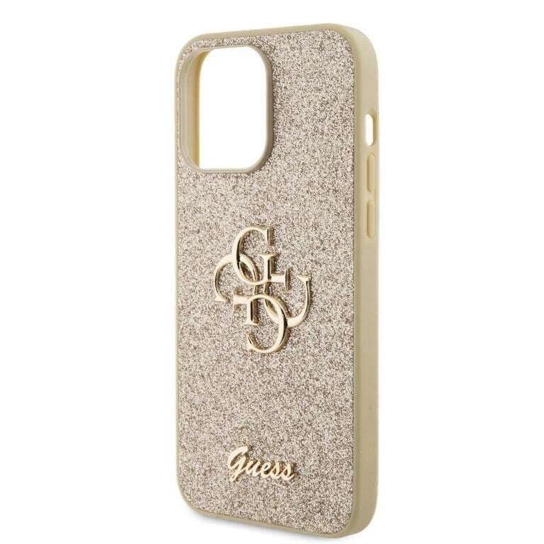 Guess iPhone 15 Pro Max TPU Hardcase - Groot 4G - Vaste Glitter