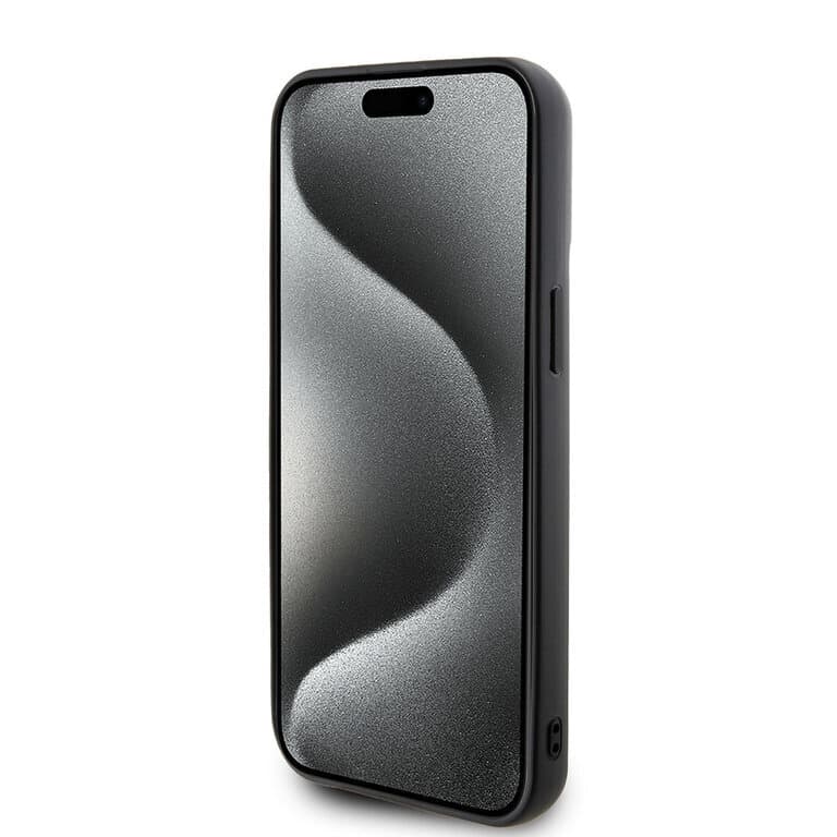 Karl Lagerfeld iPhone 15 Pro Max Hoesje | TPU Achtercover 3D Rubber NFT K&C Zwart