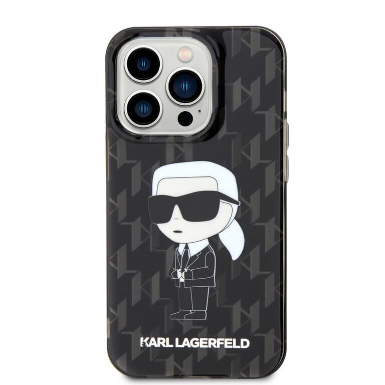 Karl Lagerfeld iPhone 15 Pro Max Case | Ikonik Monogram TPU Hardcase