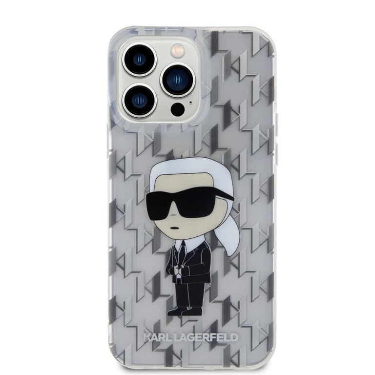 Karl Lagerfeld iPhone 15 Pro Max Case | Ikonik Monogram TPU Hardcase