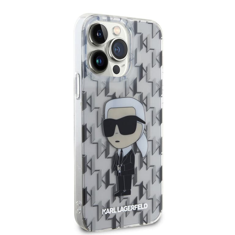 Karl Lagerfeld iPhone 15 Pro Max Case | Ikonik Monogram TPU Hardcase