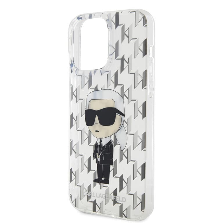 Karl Lagerfeld iPhone 15 Pro Max Case | Ikonik Monogram TPU Hardcase