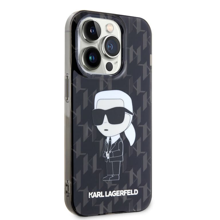 Karl Lagerfeld iPhone 15 Pro Max Case | Ikonik Monogram TPU Hardcase