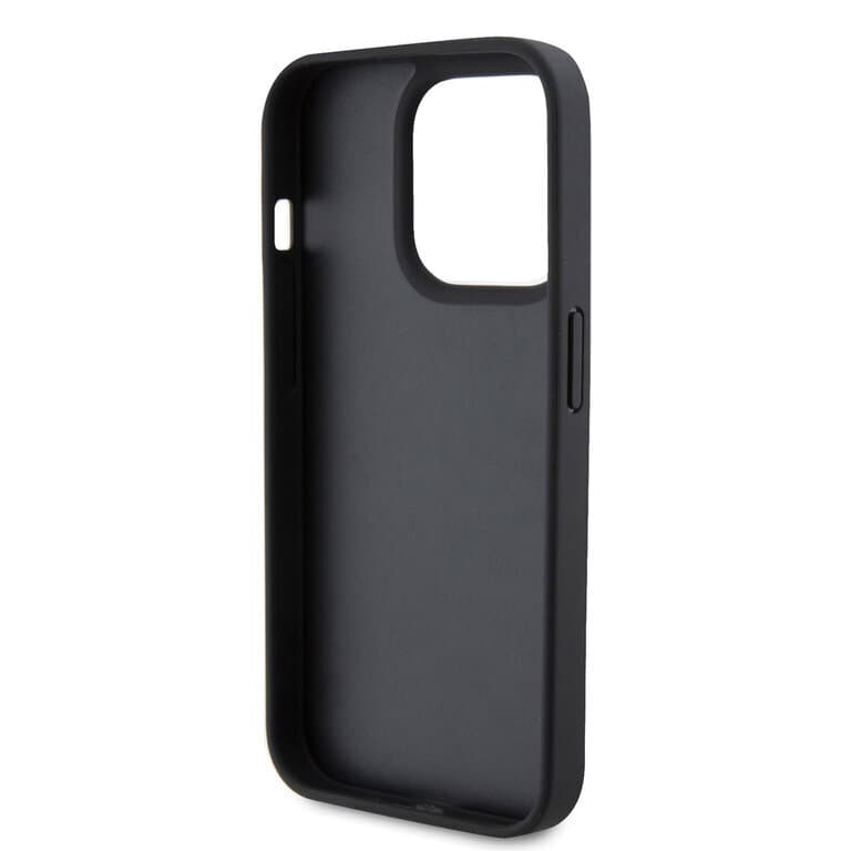 Karl Lagerfeld iPhone 15 Pro Max TPU Hardcase - Hot Stamp - KL Metal Logo - Monogram - Zwart