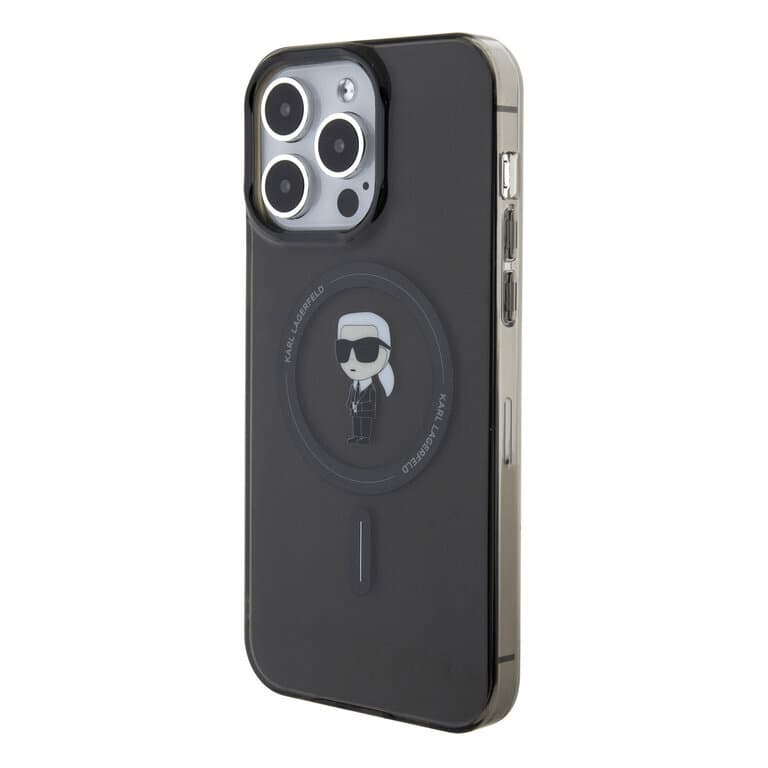 Karl Lagerfeld iPhone 15 Pro Max Hardcase | MagSafe Compatibel Ikonik Zwart