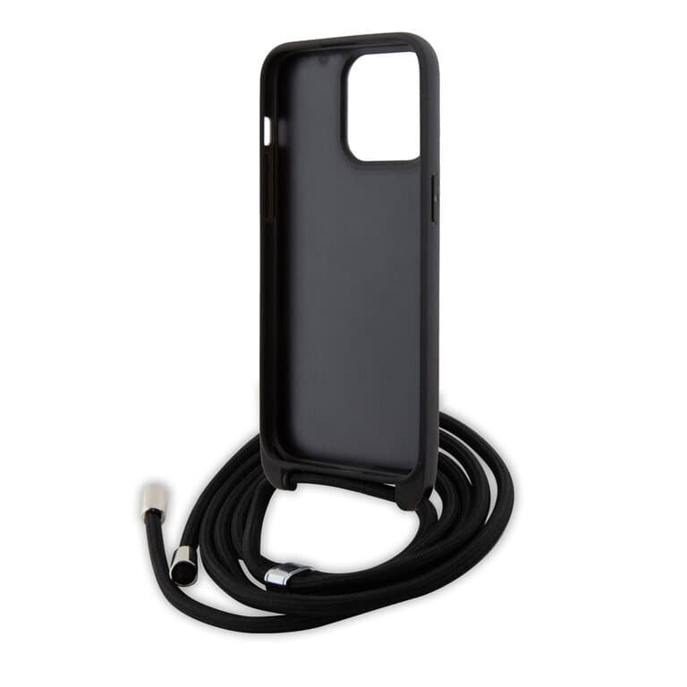 Karl Lagerfeld iPhone 15 Pro Max Case | TPU Hardcase Saffiano K&C Metal Pin Crossbody