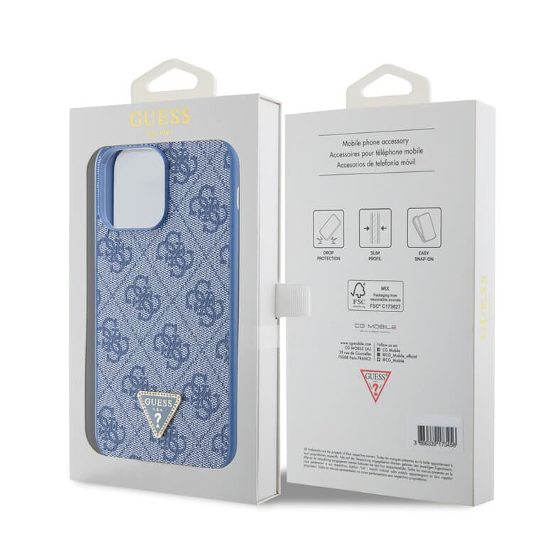 Guess iPhone 14 Pro Max Hardcase - 4G Logo - Strass