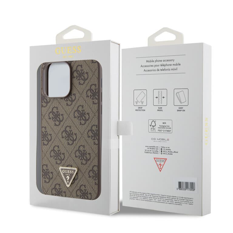 Guess iPhone 14 Pro Max Hardcase - 4G Logo - Strass