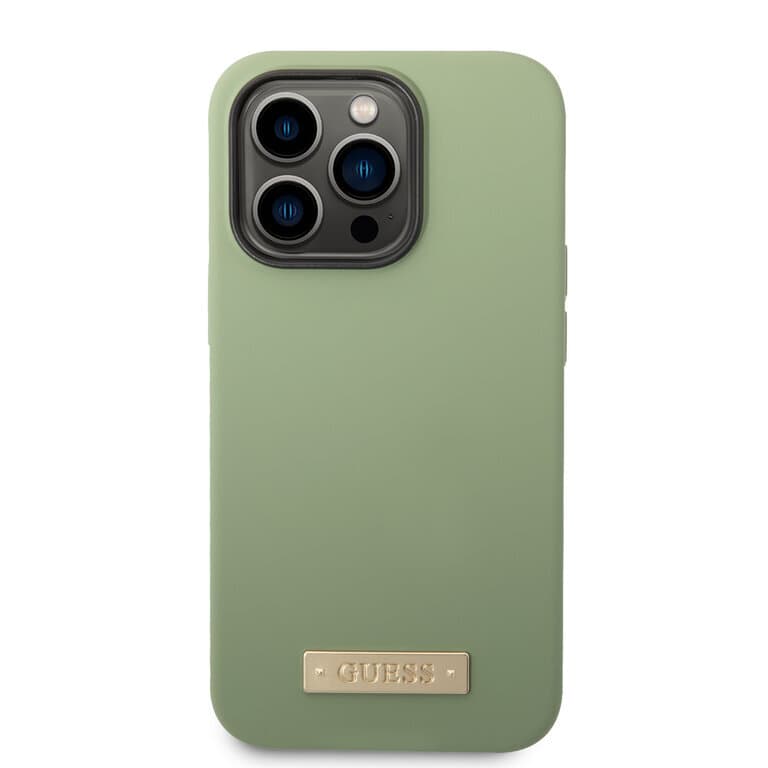 Guess iPhone 14 Pro Max Achtercover hoesje - - Kaki
