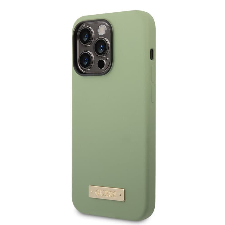 Guess iPhone 14 Pro Max Achtercover hoesje - - Kaki