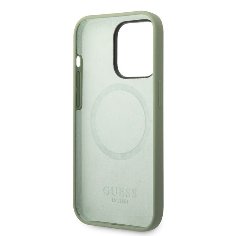 Guess iPhone 14 Pro Max Achtercover hoesje - - Kaki