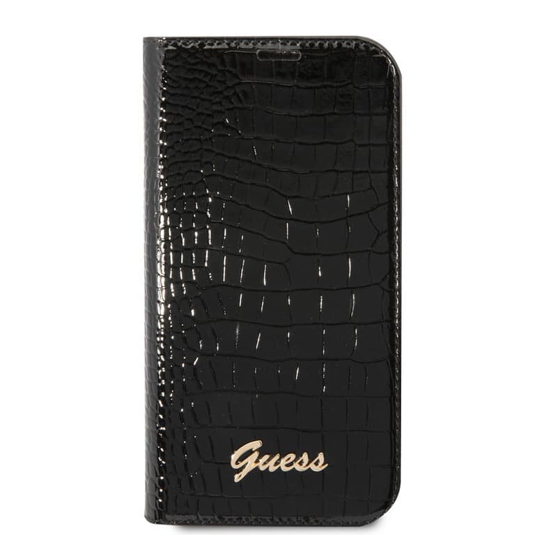 Guess iPhone 14 Pro Max Boektype hoesje - Croco - 3 kaartsleuven