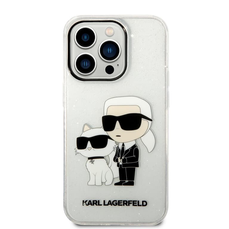 Karl Lagerfeld iPhone 14 Pro Max Achtercover Case - Wit