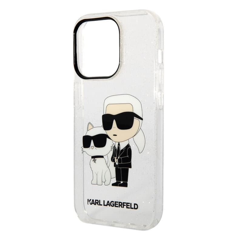 Karl Lagerfeld iPhone 14 Pro Max Achtercover Case - Wit
