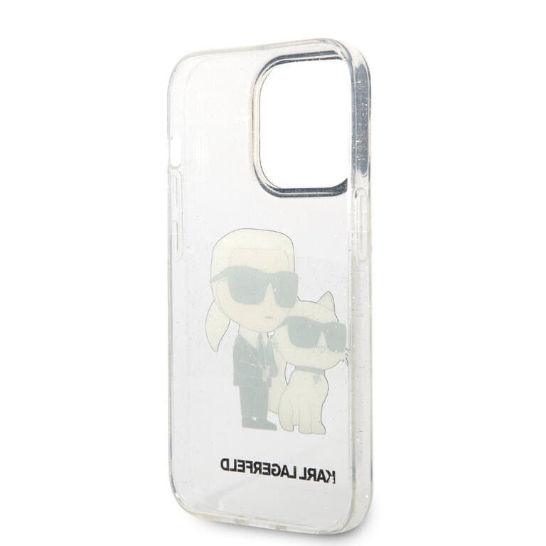 Karl Lagerfeld iPhone 14 Pro Max Achtercover Case - Wit