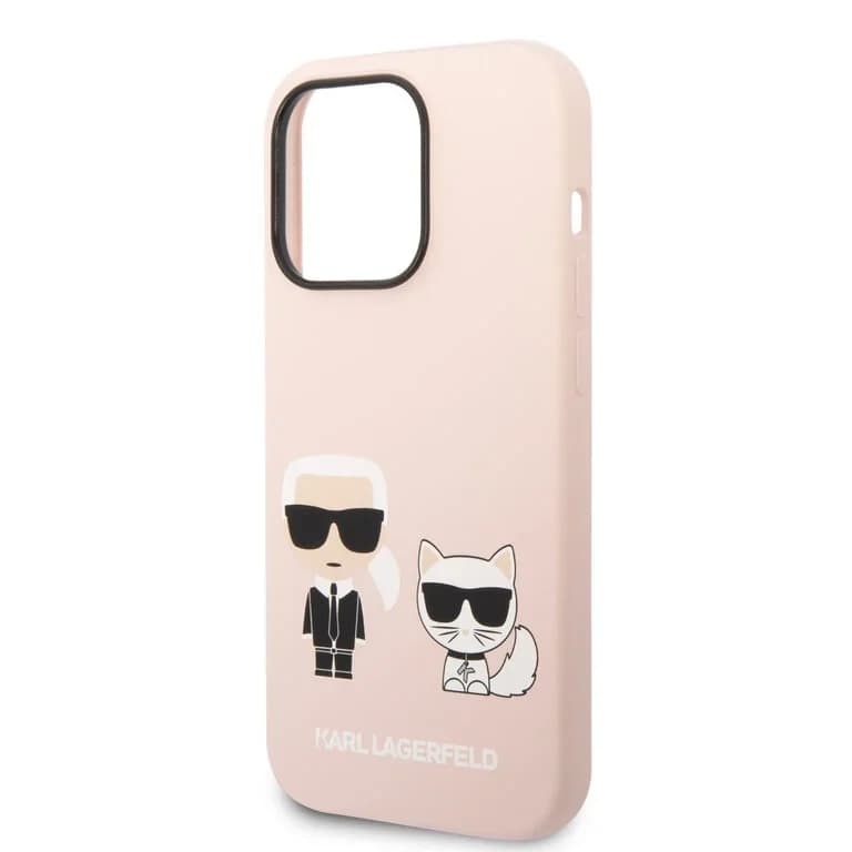 Karl Lagerfeld iPhone 14 Pro Max Achtercover Case - Zwart