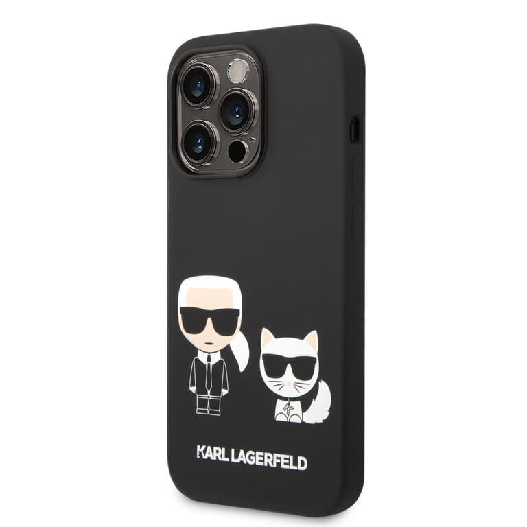 Karl Lagerfeld iPhone 14 Pro Max Achtercover Case - Zwart