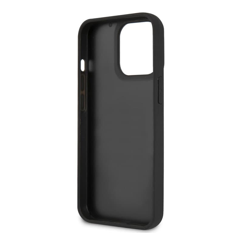Karl Lagerfeld iPhone 14 Pro Max Hardcase Achtercover - 3D Rubberen Karl's Hoofd - Zwart