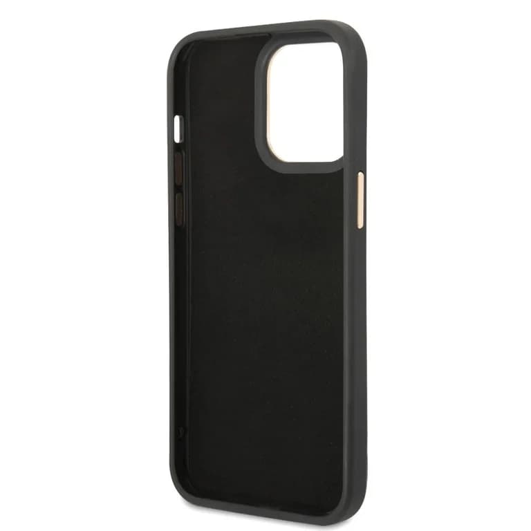 Guess iPhone 14 Pro Hardcase Achtercover - Croco - Metalen Knoppen & Camera