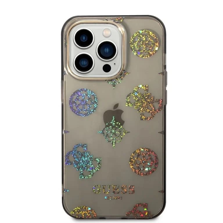 Guess iPhone 14 Pro Hardcase Backcover - Peony Glitter