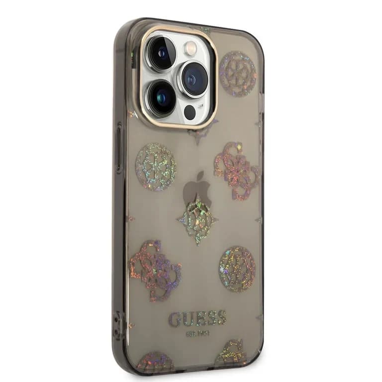 Guess iPhone 14 Pro Hardcase Backcover - Peony Glitter