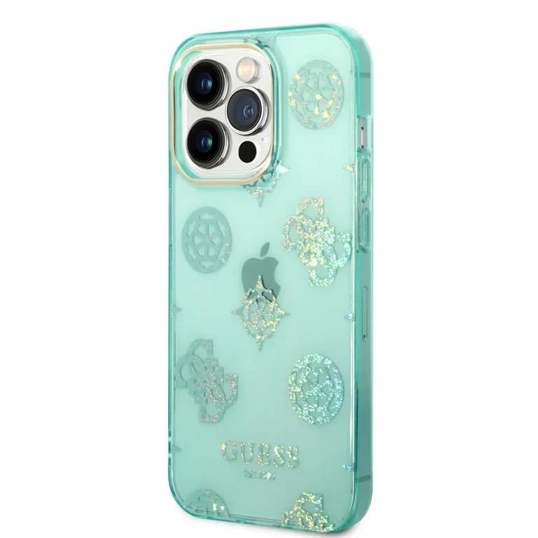Guess iPhone 14 Pro Hardcase Backcover - Peony Glitter