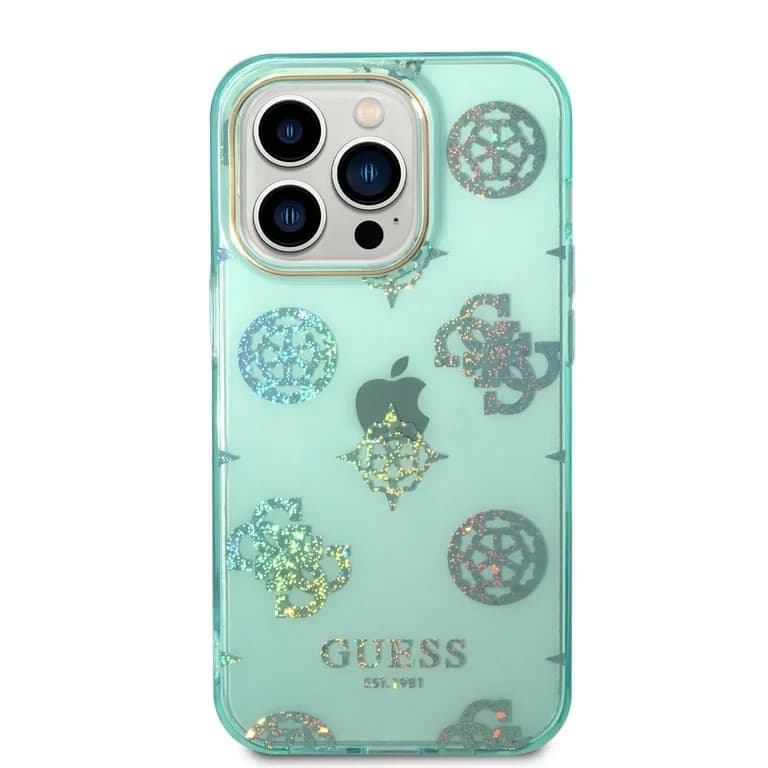 Guess iPhone 14 Pro Hardcase Backcover - Peony Glitter