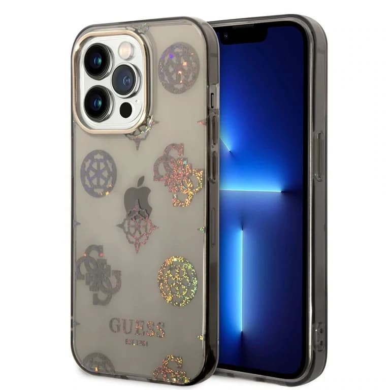 Guess iPhone 14 Pro Hardcase Backcover - Peony Glitter