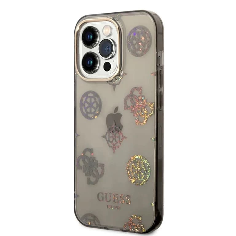 Guess iPhone 14 Pro Hardcase Backcover - Peony Glitter