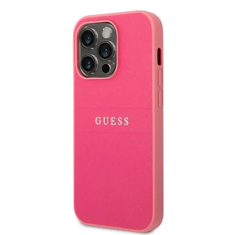 Guess iPhone 14 Pro Hardcase Achtercover - Saffiano