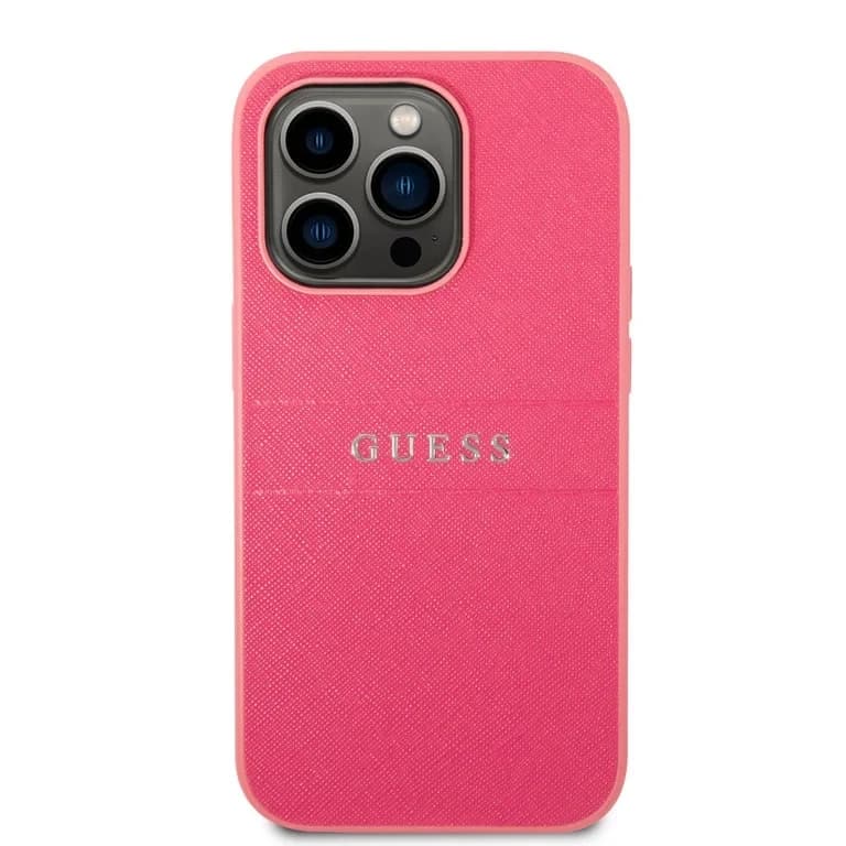 Guess iPhone 14 Pro Hardcase Achtercover - Saffiano