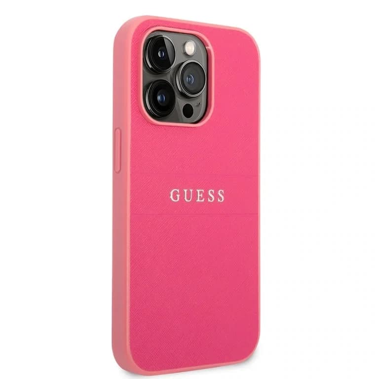 Guess iPhone 14 Pro Hardcase Achtercover - Saffiano