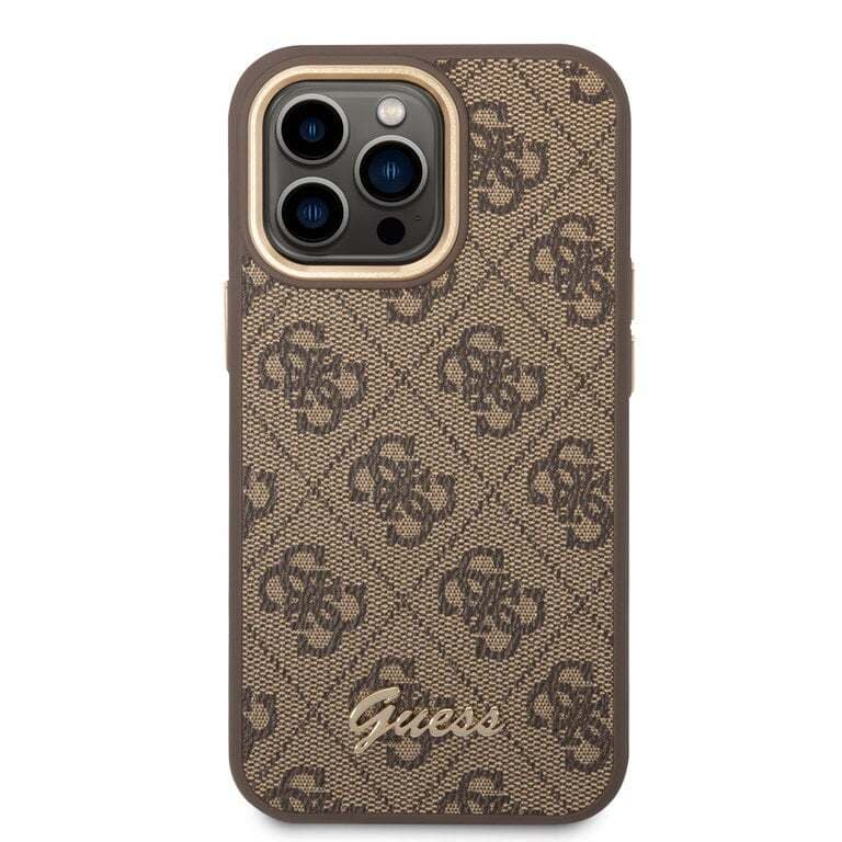 Guess iPhone 14 Pro Hardcase Backcover - 4G - Metalen Knoppen & Camera