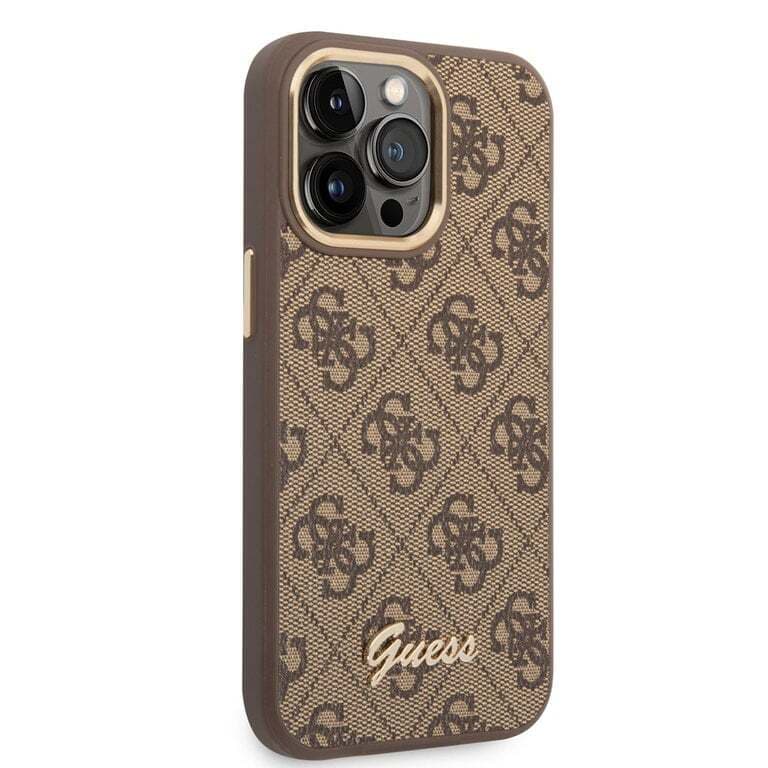 Guess iPhone 14 Pro Hardcase Backcover - 4G - Metalen Knoppen & Camera