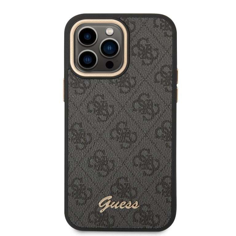 Guess iPhone 14 Pro Hardcase Backcover - 4G - Metalen Knoppen & Camera