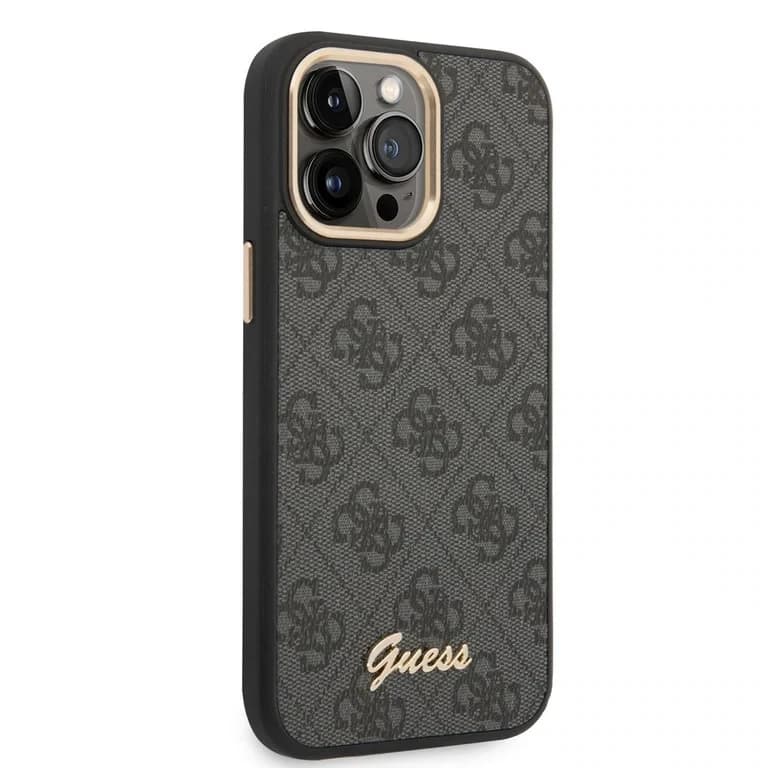Guess iPhone 14 Pro Hardcase Backcover - 4G - Metalen Knoppen & Camera