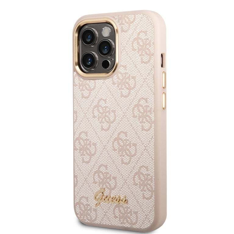 Guess iPhone 14 Pro Hardcase Backcover - 4G - Metalen Knoppen & Camera