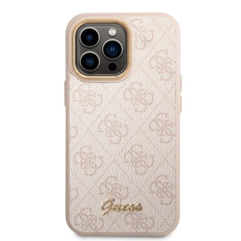 Guess iPhone 14 Pro Hardcase Backcover - 4G - Metalen Knoppen & Camera