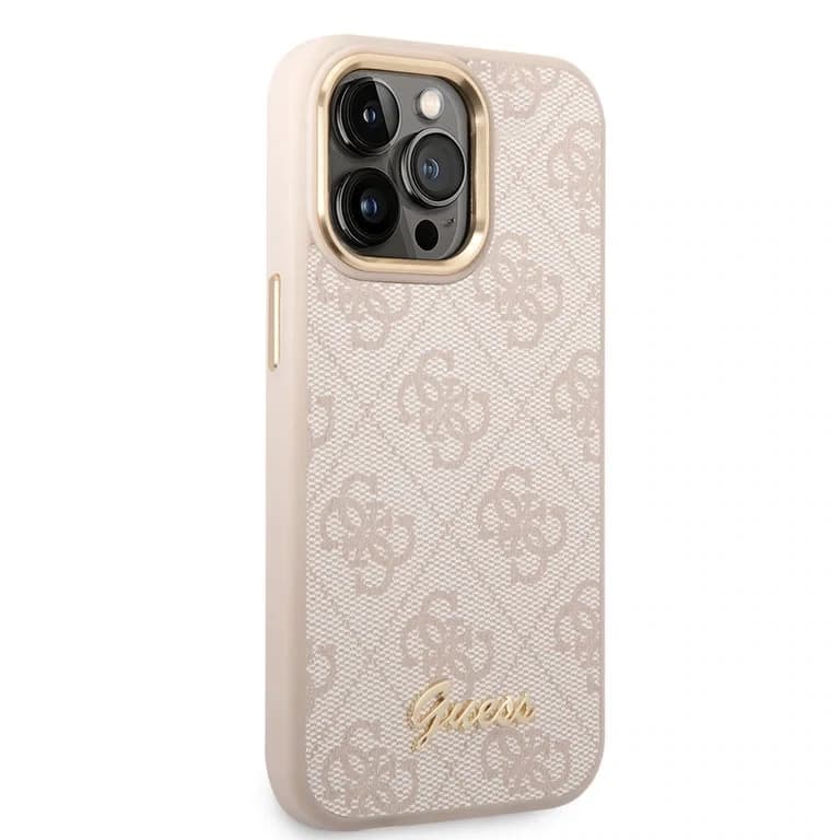 Guess iPhone 14 Pro Hardcase Backcover - 4G - Metalen Knoppen & Camera