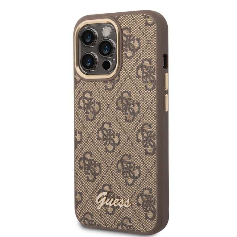Guess iPhone 14 Pro Hardcase Backcover - 4G - Metalen Knoppen & Camera