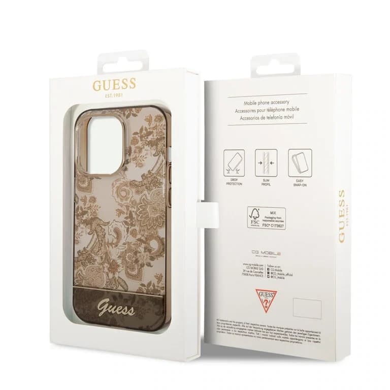 Guess iPhone 14 Pro Hardcase Backcover - Porselein Collectie