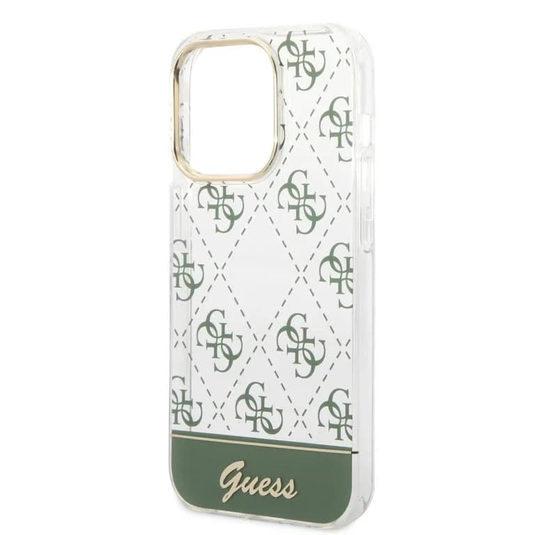 Guess iPhone 14 Pro Hardcase Achtercover - 4G Patroonscript